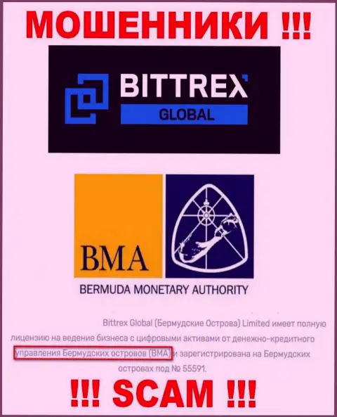 И организация Bittrex и ее регулятор: Bermuda Monetary Authority, являются ворюгами