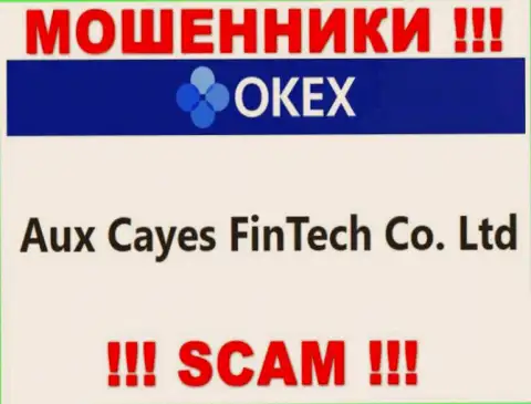Аукс Кауес ФинТеч Ко. Лтд - это компания, которая управляет интернет мошенниками OKEx