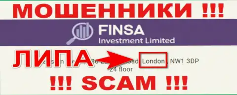 Финса - это ШУЛЕРА, надувающие клиентов, оффшорная юрисдикция у организации фейковая