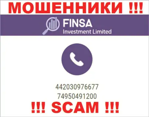 БУДЬТЕ ОЧЕНЬ ОСТОРОЖНЫ !!! ОБМАНЩИКИ из компании FinsaInvestmentLimited Com звонят с разных номеров телефона