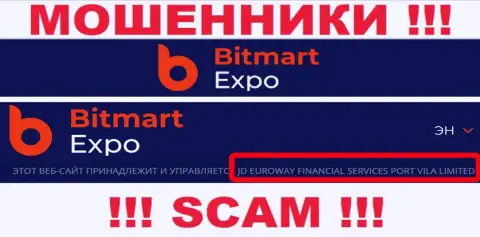 Информация о юр лице internet мошенников Bitmart Expo