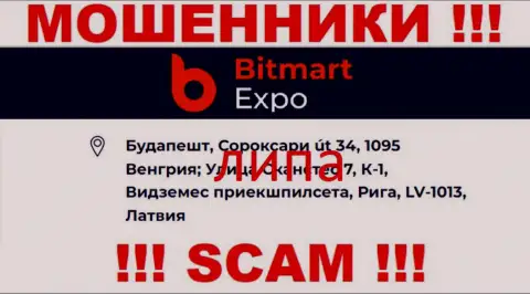 Адрес конторы BitmartExpo Com фейковый - взаимодействовать с ней довольно опасно