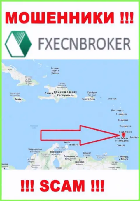 IC FXECNBROKER Saint Vincent and the Grenadines - это КИДАЛЫ, которые юридически зарегистрированы на территории - Сент-Винсент и Гренадины