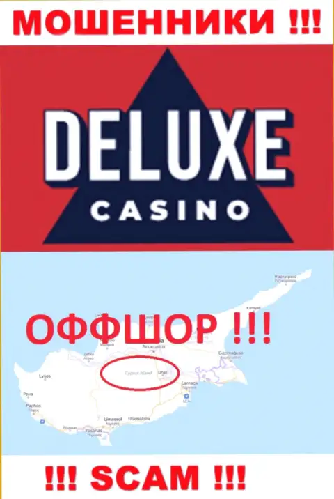 Делюкс Казино - это неправомерно действующая организация, пустившая корни в офшоре на территории Cyprus