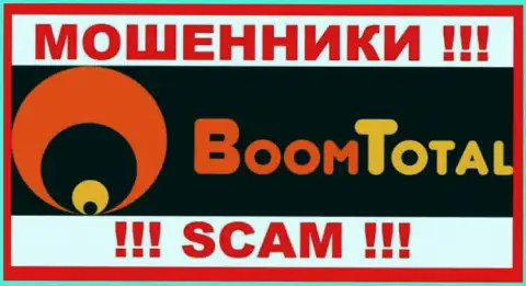 Логотип МОШЕННИКА Бум Тотал
