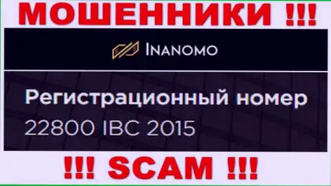 Регистрационный номер организации Inanomo: 22800 IBC 2015
