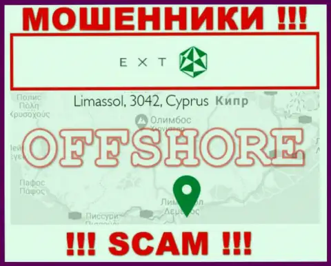 Офшорные internet мошенники EXT скрываются вот здесь - Cyprus