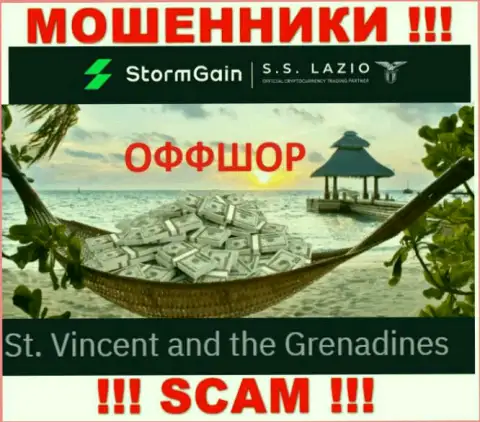 Сент-Винсент и Гренадины - именно здесь, в офшорной зоне, отсиживаются мошенники Storm Gain