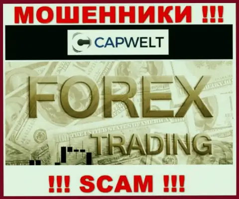 FOREX - это вид деятельности незаконно действующей организации CapWelt Com