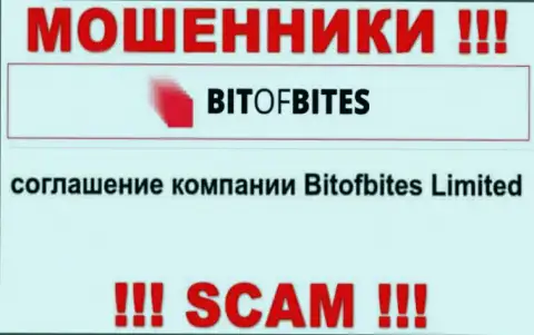 Юридическим лицом, владеющим интернет-ворами BitOfBites, является БитОфБитес Лтд