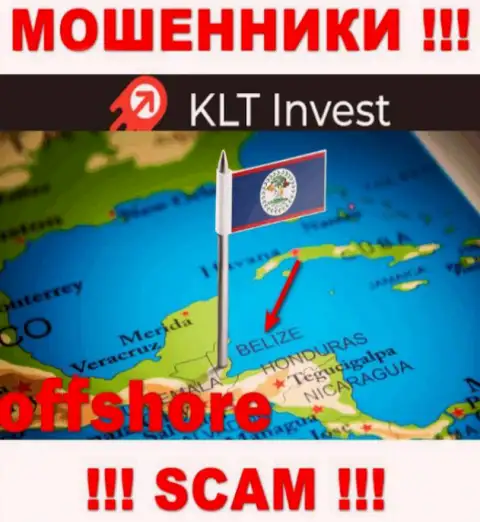 KLTInvest Com беспрепятственно надувают, поскольку зарегистрированы на территории - Belize