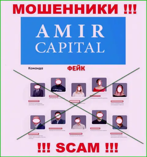 Шулера Амир Капитал беспрепятственно сливают денежные вложения, поскольку на информационном сервисе показали ложное прямое руководство
