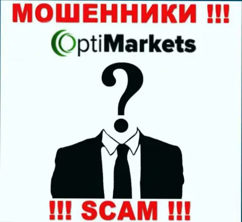 OptiMarket являются internet-ворюгами, поэтому скрыли сведения о своем руководстве