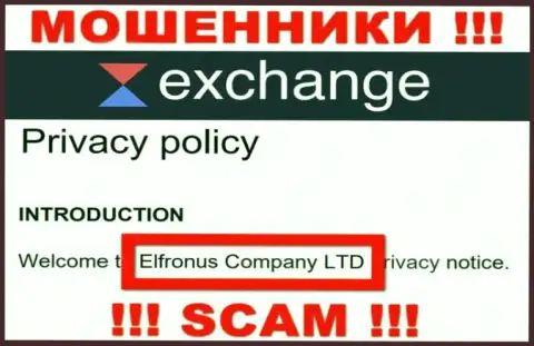 Данные о юридическом лице Waves Exchange, ими является организация Elfronus Company LTD