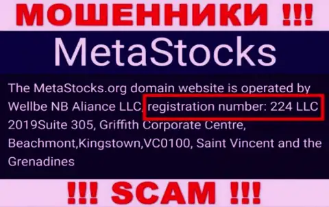 Регистрационный номер конторы MetaStocks - 224 LLC 2019