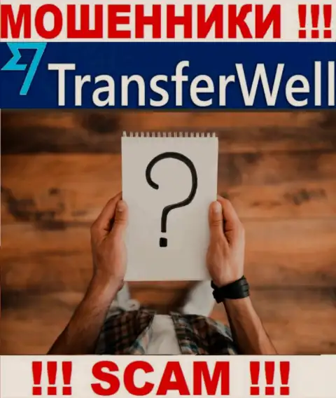 О лицах, которые руководят организацией TransferWell Net ничего не известно