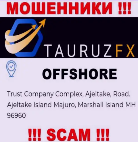 С ТаурузФИкс крайне рискованно совместно работать, потому что их местоположение в оффшорной зоне - Trust Company Complex, Ajeltake, Road. Ajeltake Island Majuro, Marshall Island MH 96960