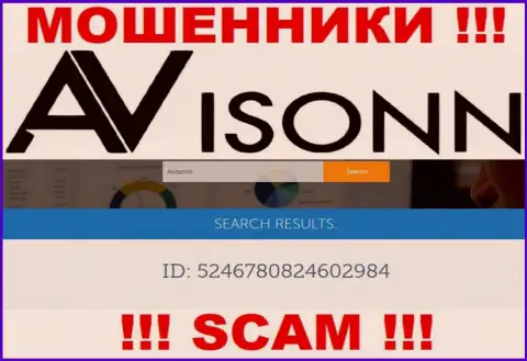 Будьте очень бдительны, наличие номера регистрации у конторы Avisonn Com (5246780824602984) может быть заманухой