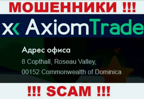 Аксиом-Трейд Про осели на оффшорной территории по адресу 8 Copthall, Roseau Valley, 00152, Commonwealth of Dominica - это МАХИНАТОРЫ !
