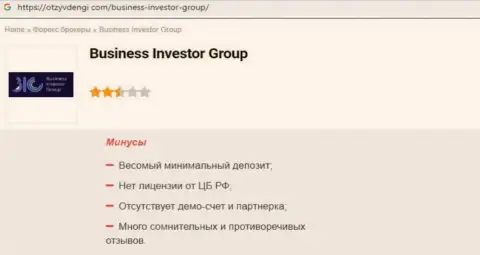 Компания BusinessInvestorGroup Com - это МОШЕННИКИ ! Обзор деятельности с фактами кидалова