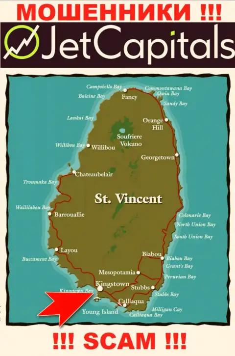 Kingstown, St Vincent and the Grenadines - здесь, в оффшоре, базируются интернет мошенники ДжетКэпиталс Ком