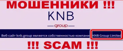Юридическое лицо мошенников КНБ Групп - это KNB Group Limited, данные с веб-сервиса мошенников