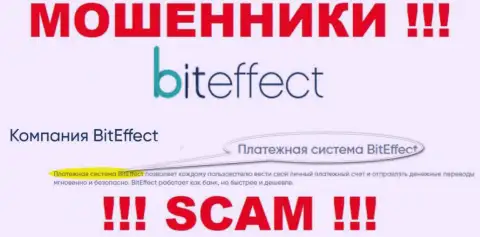 Осторожнее, сфера деятельности Bit Effect, Платёжная система - это обман !!!