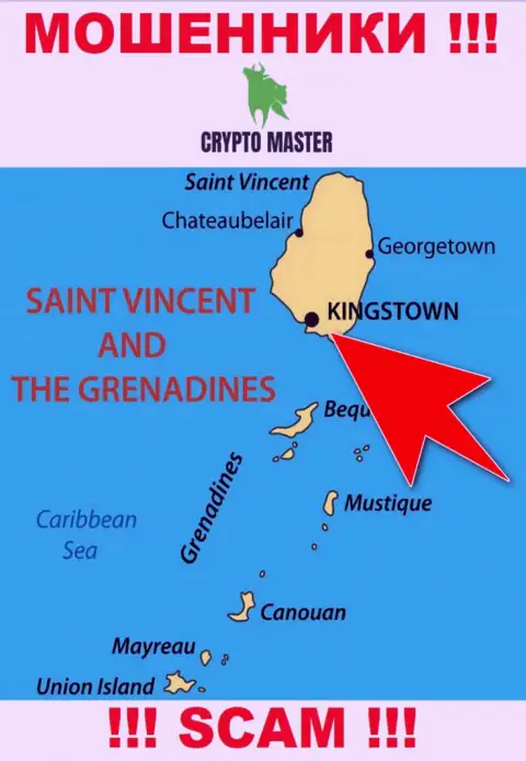 Из компании Crypto Master Co Uk депозиты вывести нереально, они имеют офшорную регистрацию - Кингстаун, Сент-Винсент и Гренадины