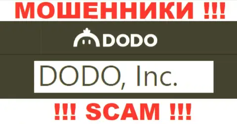 Додо Екс - мошенники, а управляет ими DODO, Inc