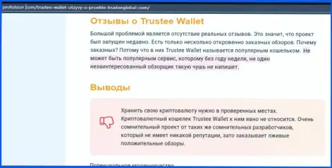 Trustee Wallet - это МОШЕННИКИ !!! Крадут деньги доверчивых людей (обзор)