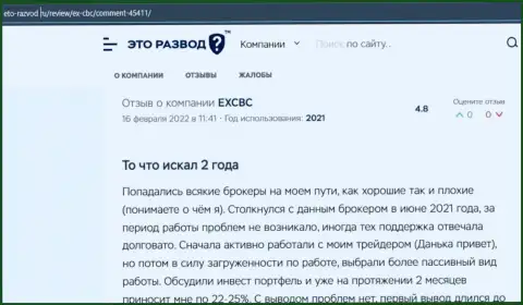 Мнения валютных трейдеров ЕХ Брокерс на web-сайте Eto Razvod Ru с информацией об итогах торговли с ФОРЕКС брокерской организацией