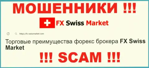 Род деятельности FX Swiss Market: ФОРЕКС - отличный заработок для интернет мошенников