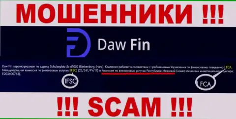 Организация Daw Fin незаконно действующая, и регулятор у нее точно такой же мошенник