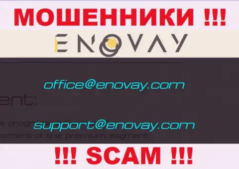 E-mail, который интернет-мошенники EnoVay Info указали у себя на официальном интернет-ресурсе
