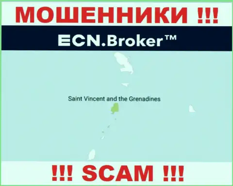 Находясь в офшорной зоне, на территории St. Vincent and the Grenadines, ECNBroker ни за что не отвечая оставляют без средств лохов