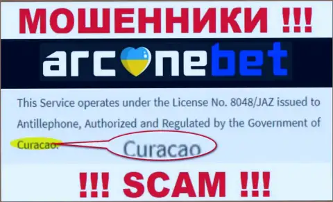 Аркане Бет Про - это интернет мошенники, их место регистрации на территории Curaçao