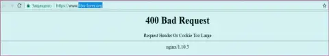Официальный портал форекс компании FIBO Group некоторое количество суток заблокирован и выдает - 400 Bad Request (ошибочный запрос)