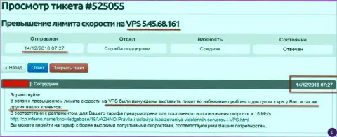 Хостинг-провайдер отписался, что VPS web-сервера, где был расположен сервис ffin.xyz ограничен по скорости