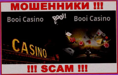 Весьма рискованно совместно сотрудничать с internet обманщиками Booi Casino, направление деятельности которых Casino